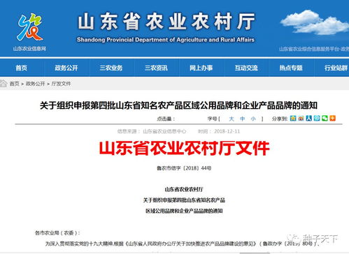 山東啟動省級知名農產品品牌申報競賽，推動農業(yè)品牌化發(fā)展